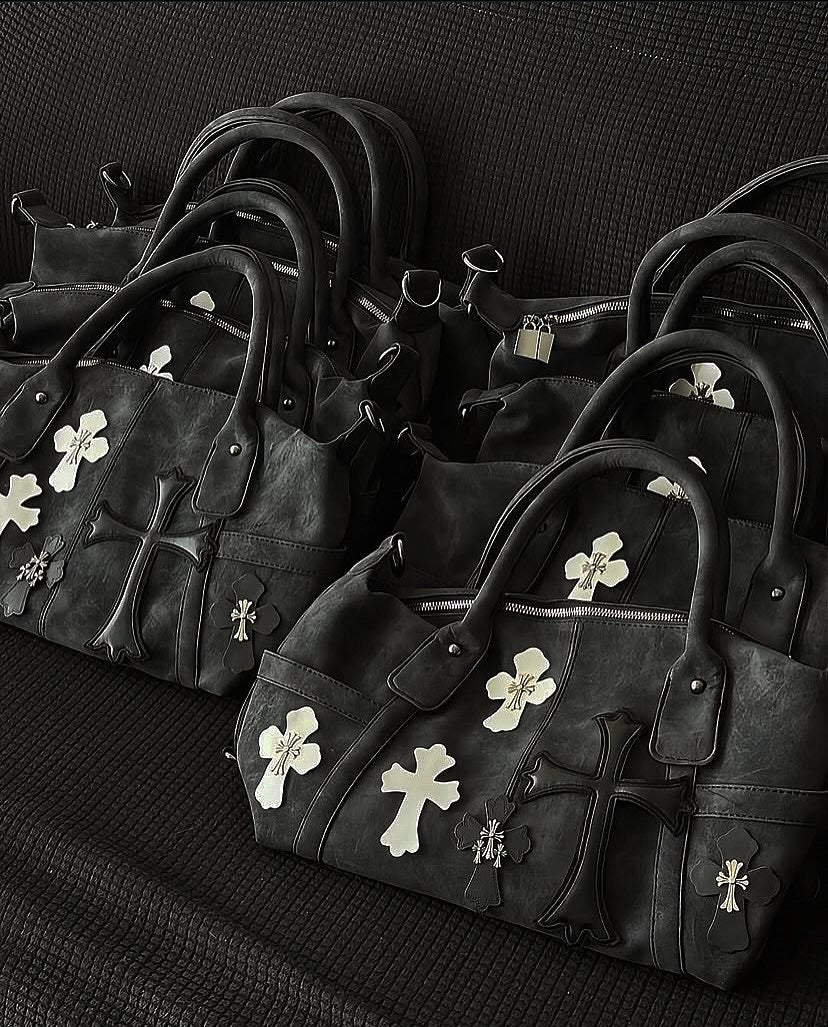 Chrome duffle bag