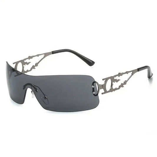 Y2k D rimless eyewear