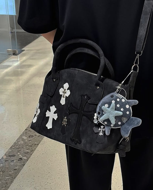 Chrome duffle bag